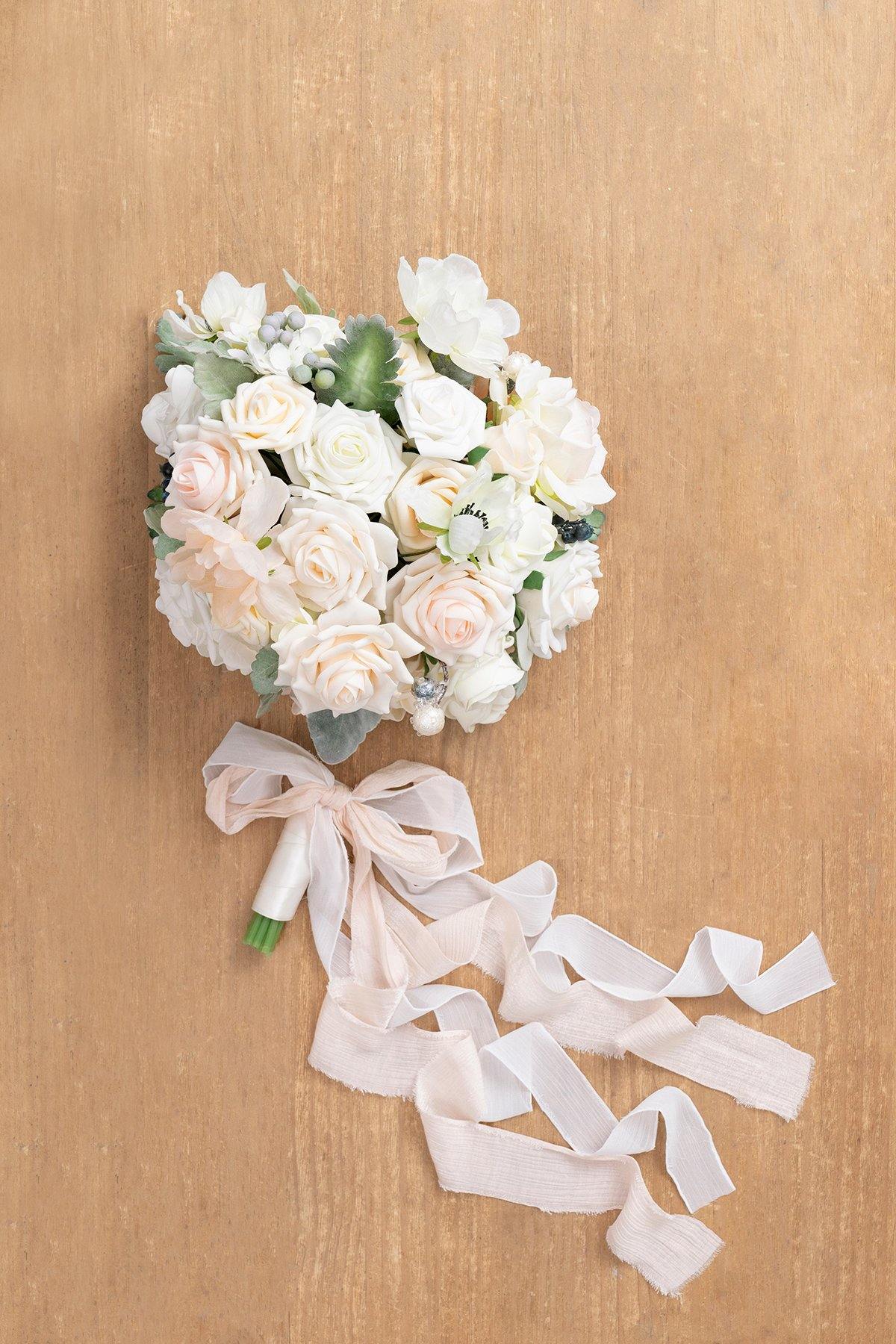 11" Bridal Bouquet - Serene Ivory - lingsDev