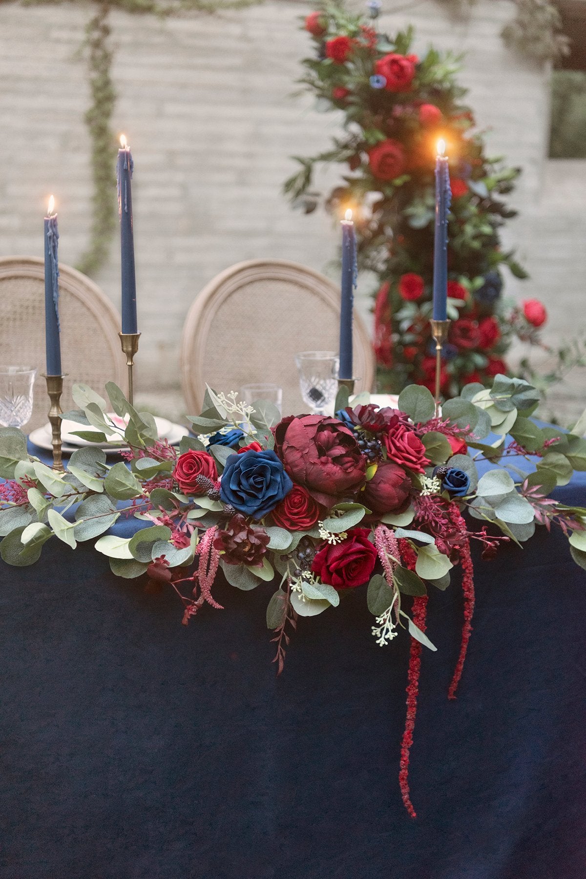Greenery for DIY - Burgundy & Navy Blue Theme - lingsDev