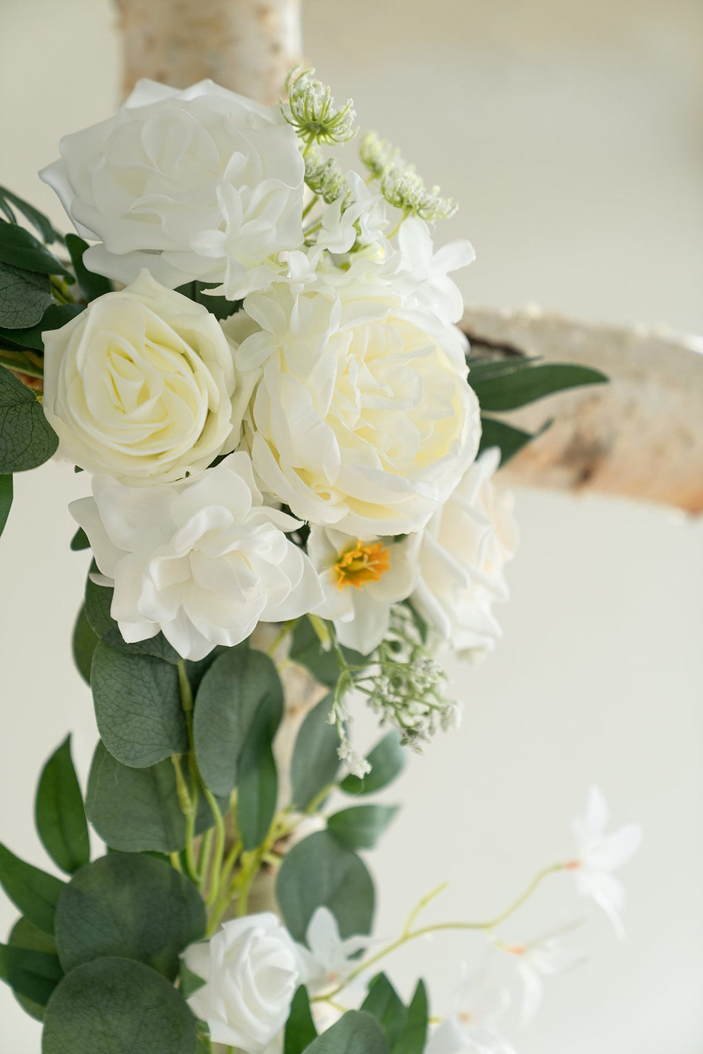 Flower Garland 6.5FT (Set of 2) - Ivory/ White - lingsDev