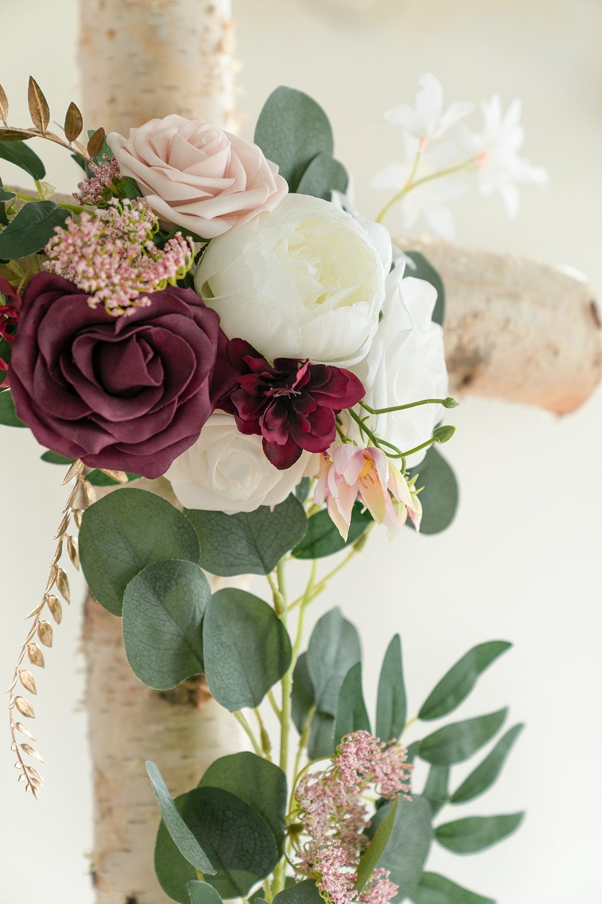 Arch Flower Garland 6.5FT (Set of 2) - Passionate Marsala - lingsDev