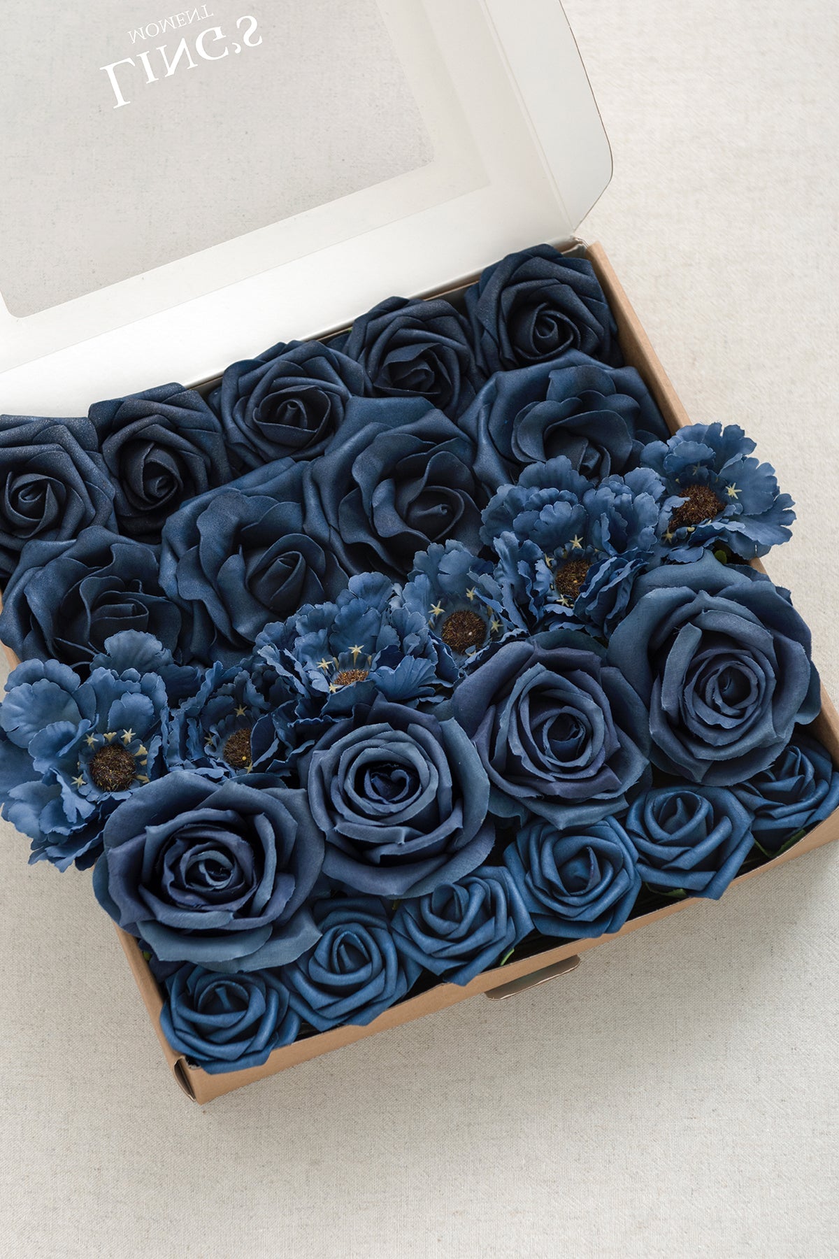 Dusty Blue & Navy Designer Flower Boxes