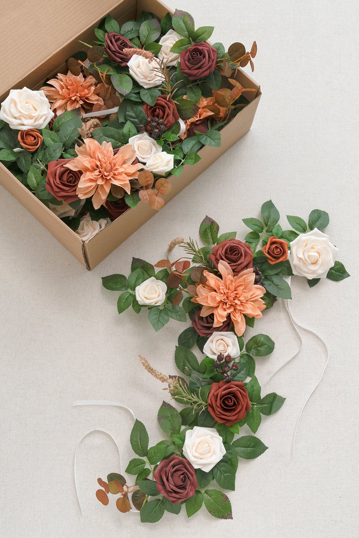 Lantern Floral Arrangements (Set of 6) - Sunset Terracotta