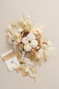 11"/17" Bridal Bouquet - White & Beige - lingsDev