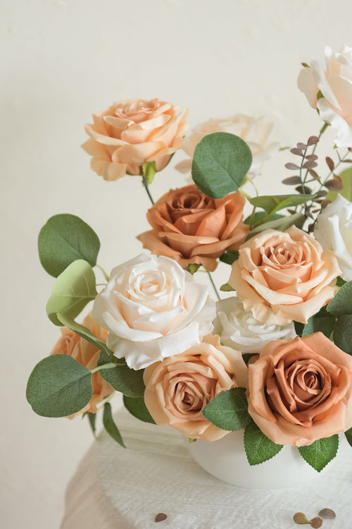 3.5" Silk Vendela Rose with Stem - 8 Styles