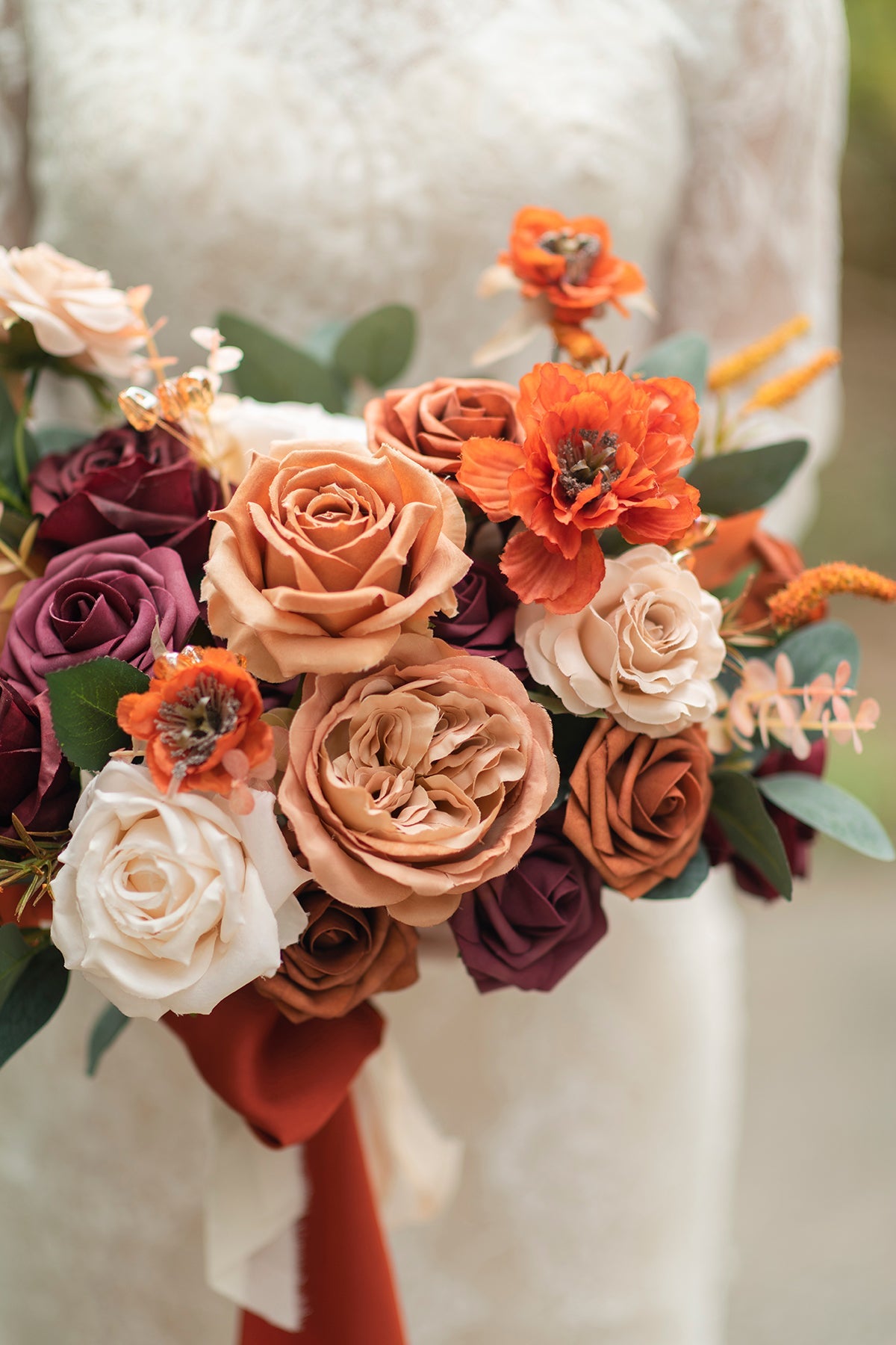 Burgundy & Marsala Designer Flower Boxes
