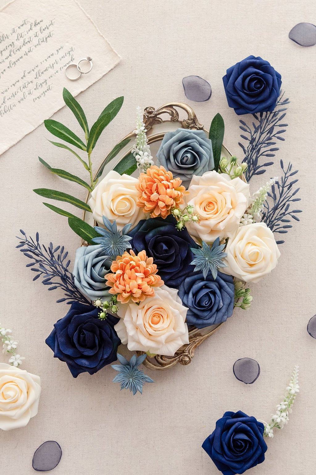 Dusty Blue Flowers Box Set - 11 Styles - lingsDev