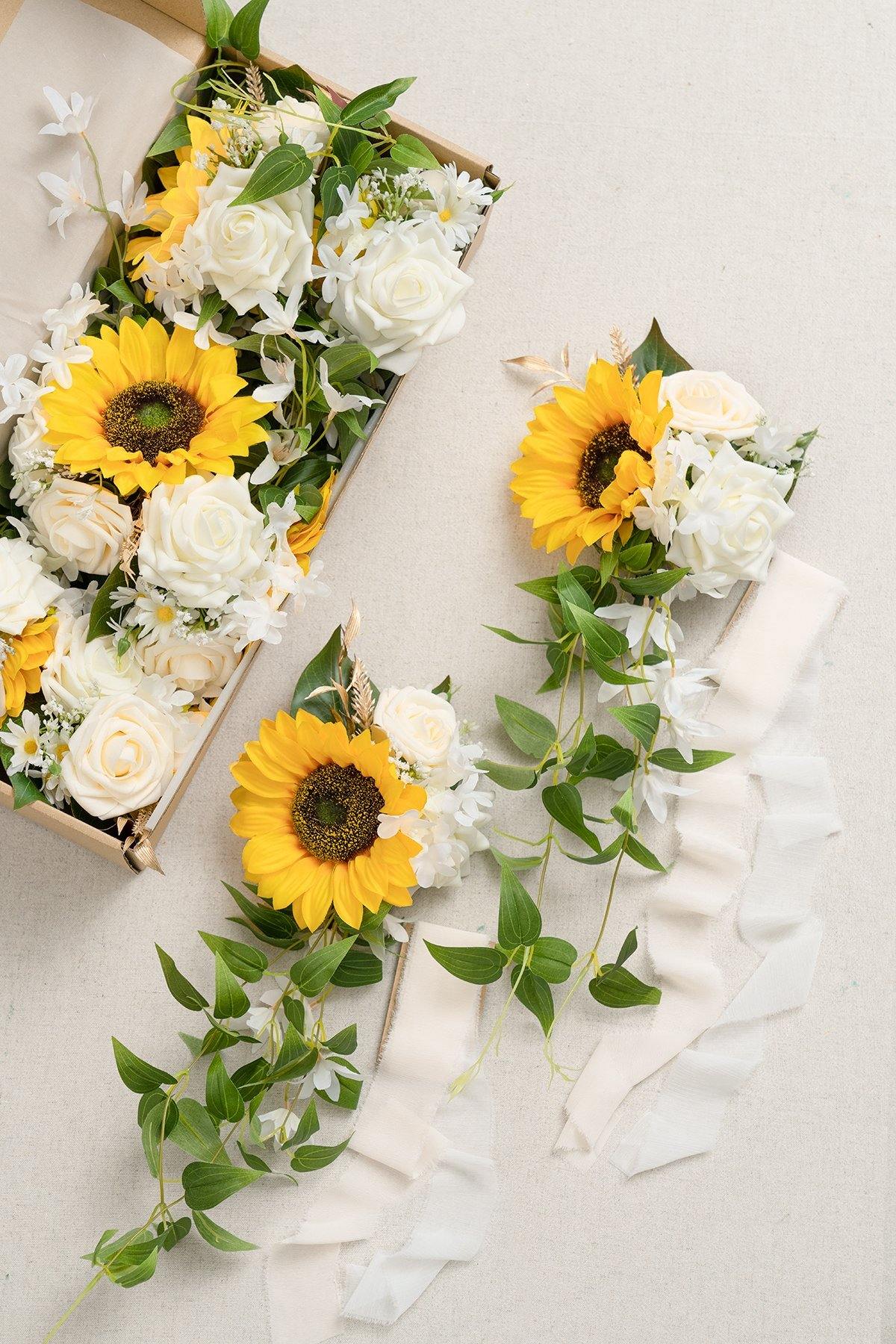 Wedding Aisle Decoration Pew Flowers (Set of 8) - Sunflower - lingsDev