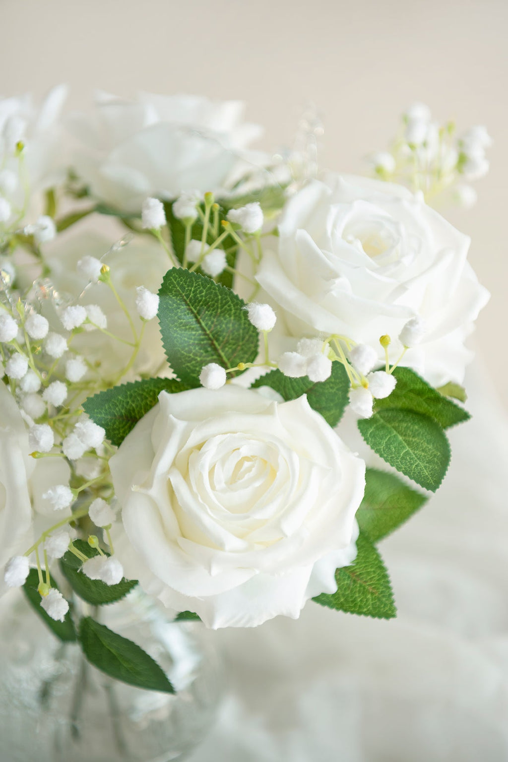 3.5" Silk Vendela Rose with Stem - 8 Styles