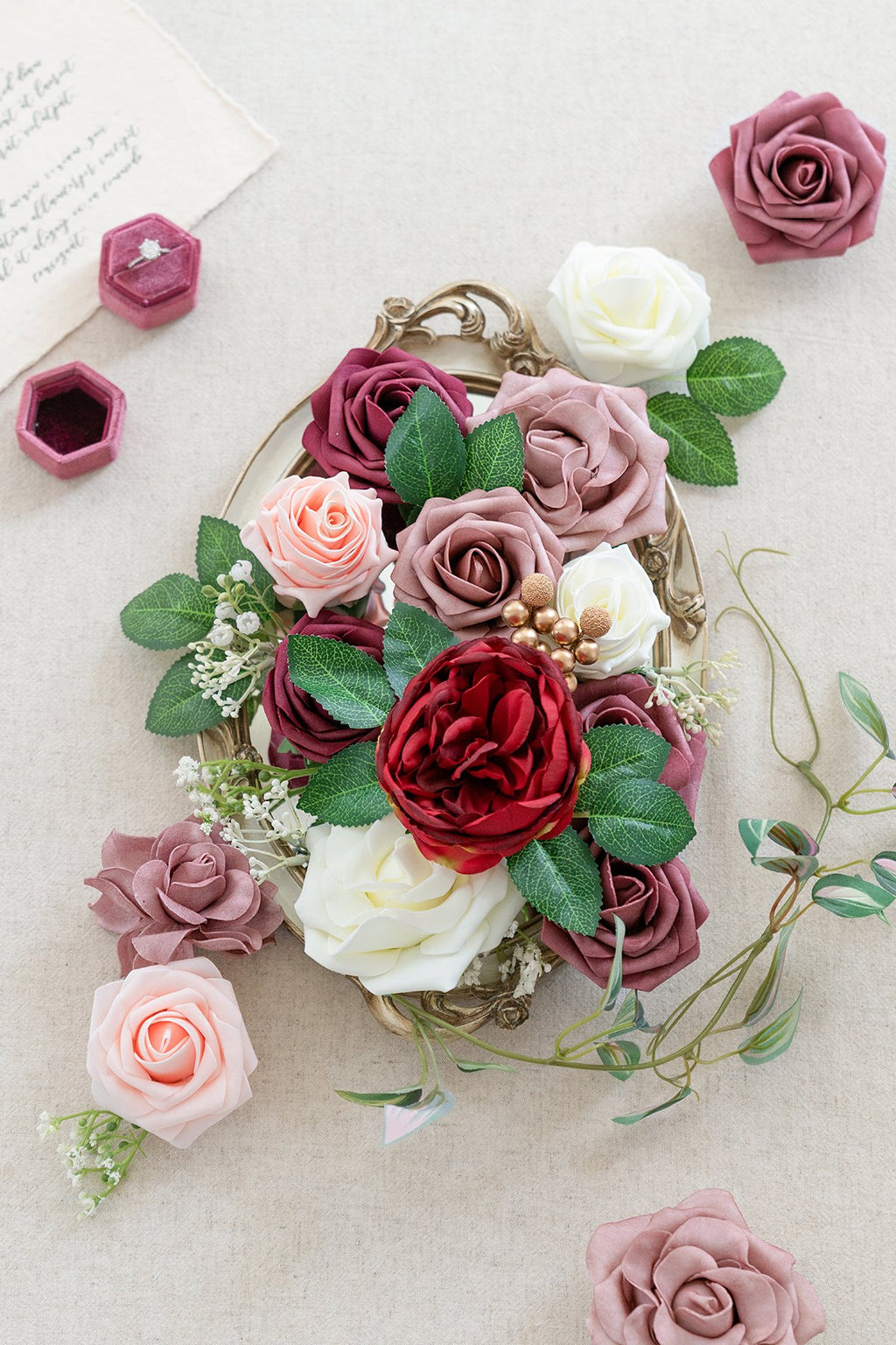 Dusty Rose Flowers Box Set - 20 Styles - lingsDev
