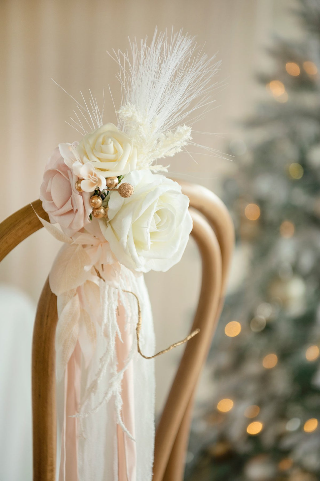 White & Beige Flowers & Greenery for DIY - lingsDev
