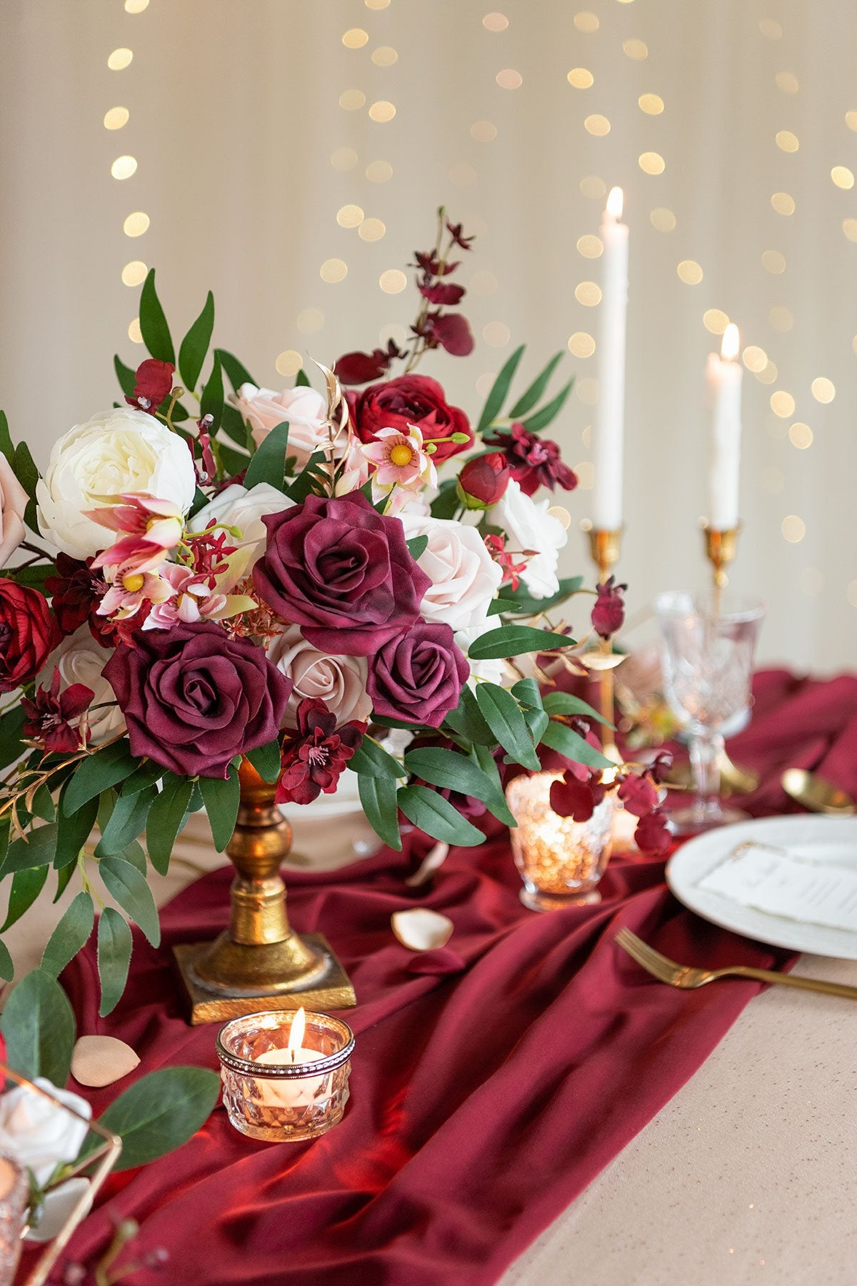 Burgundy & Marsala Flowers Box Set - 26 Styles - lingsDev