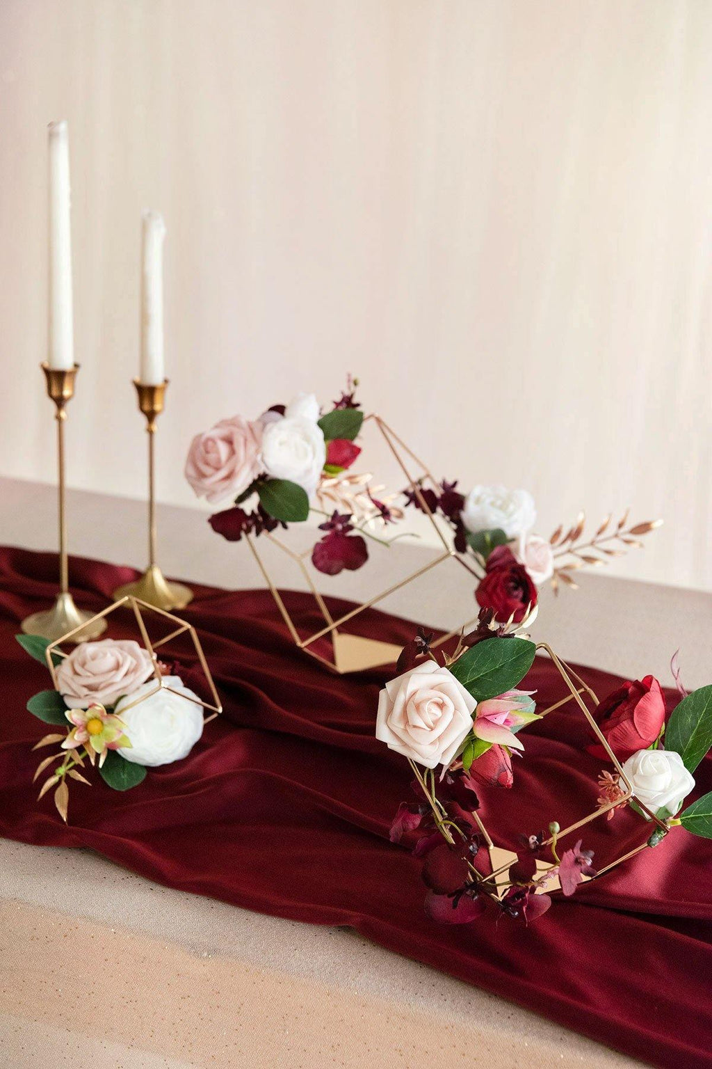 Gold Himmeli Geometric Floral Centerpieces (Set of 3) - 4 Colors - lingsDev