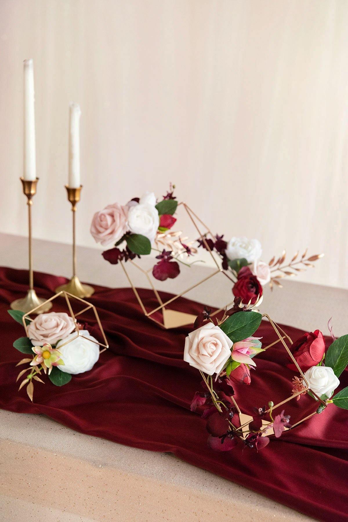 Gold Himmeli Geometric Floral Centerpieces (Set of 3) - 4 Colors - lingsDev
