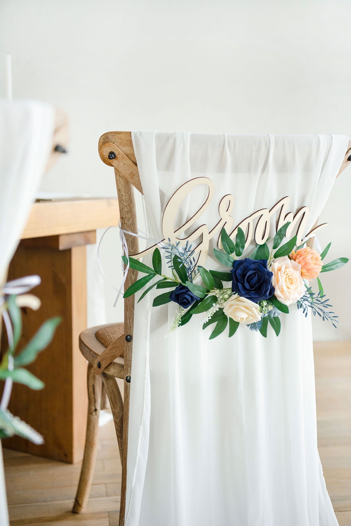 Dusty Blue & Navy Designer Flower Boxes