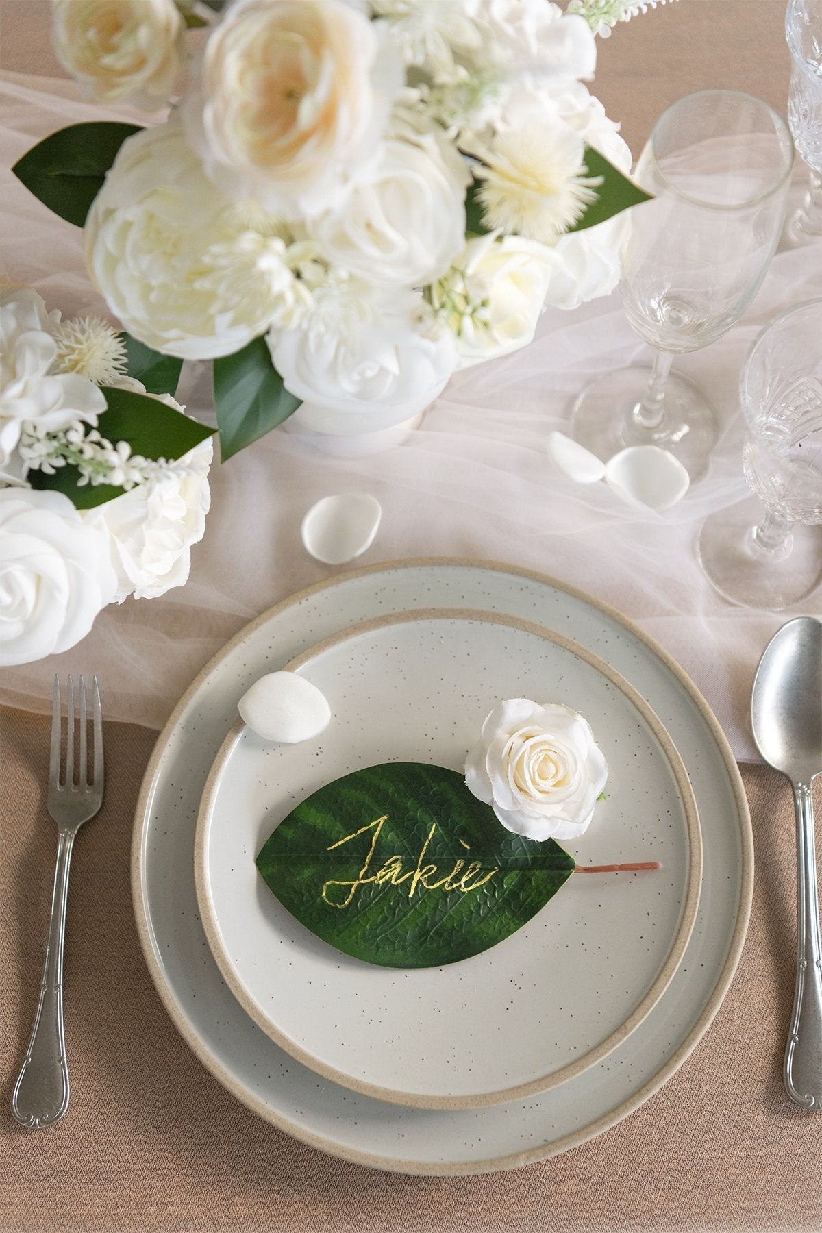 Silk Rose Petals  - Ivory - lingsDev