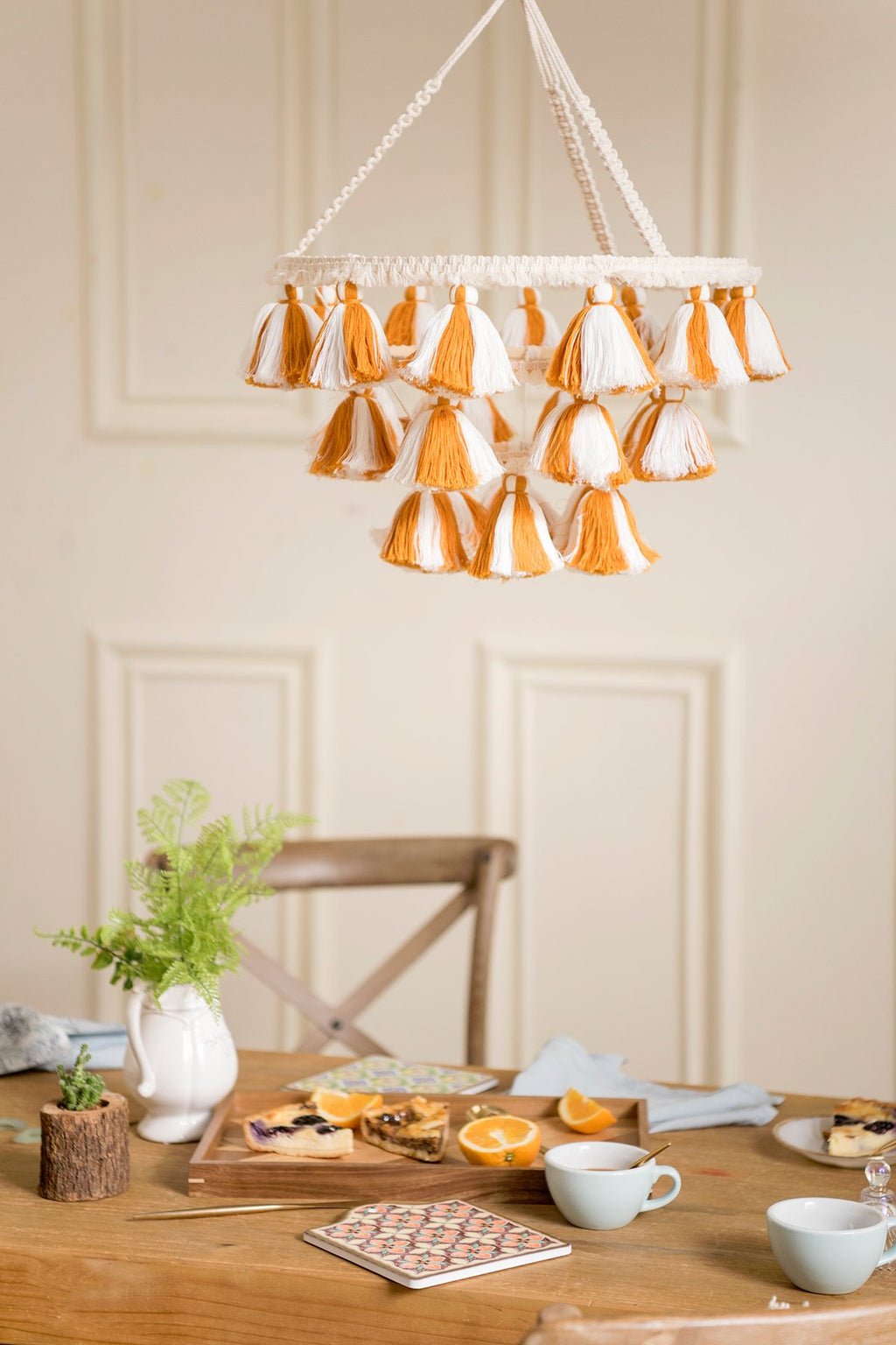 Tasseled Lampshade - 2 Colors