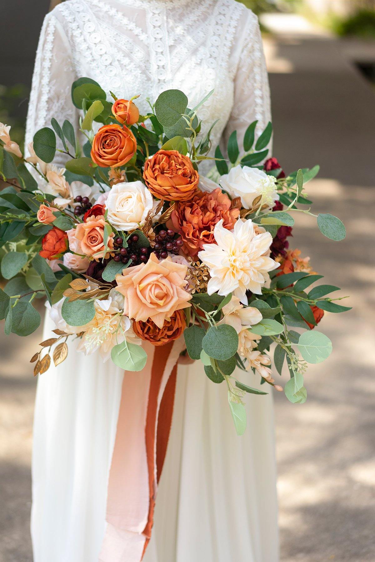 17" Bridal Bouquet - Terracotta - lingsDev