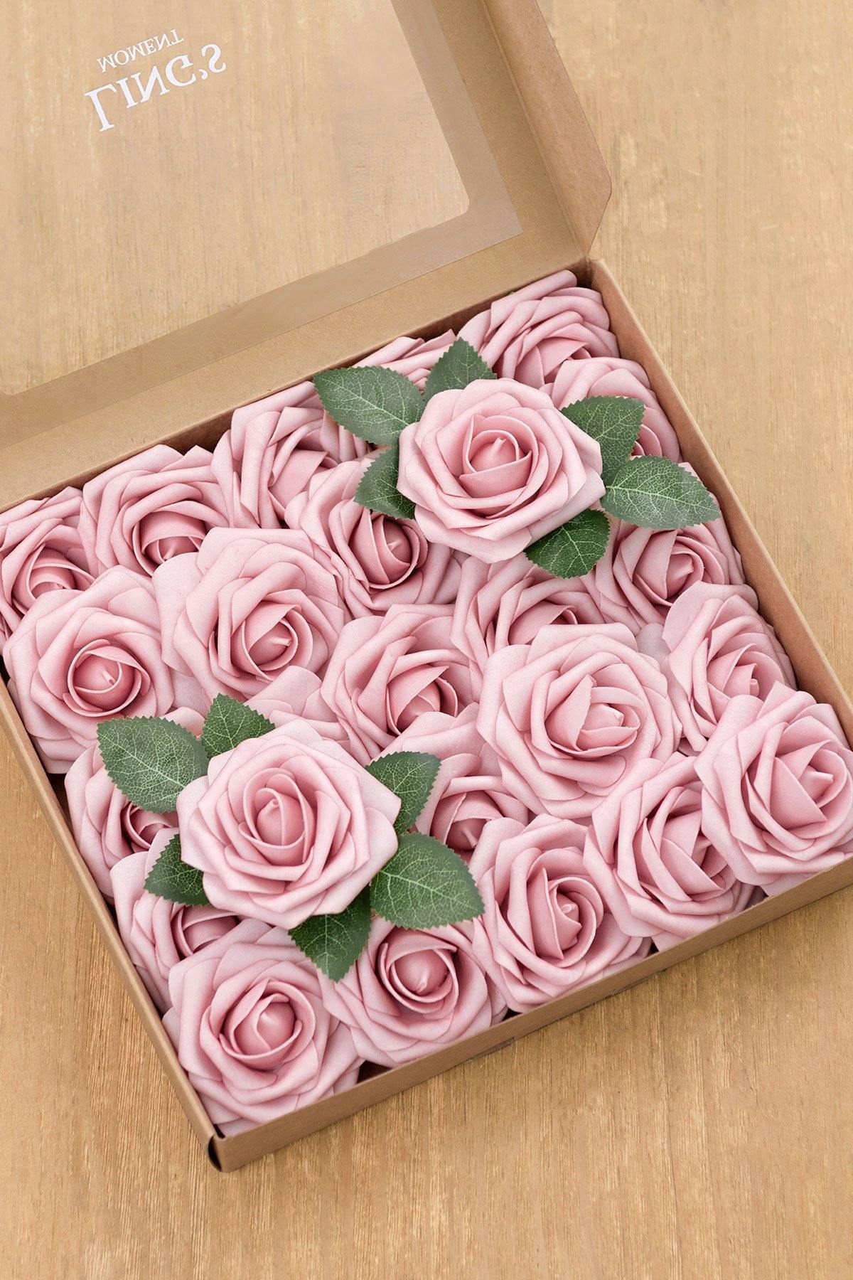 3" Foam Rose with Stem - Blush & Pink - lingsDev