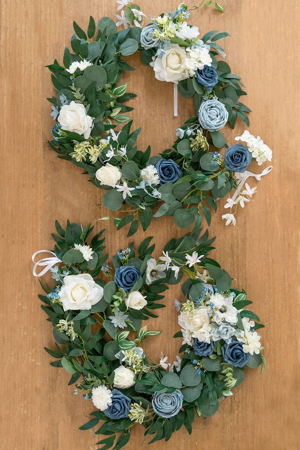 Arch Flower Garland 6.5FT (Set of 2) - Dusty Blue - lingsDev