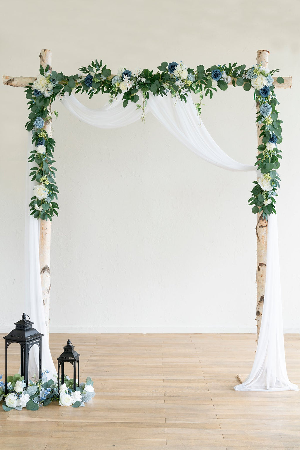 Arch Flower Garland 6.5FT (Set of 2) - Dusty Blue - lingsDev
