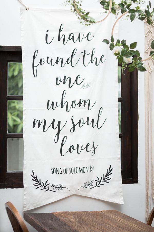 Song of Solomon Oversize Linen Banner 33"w x 6.5FT - lingsDev
