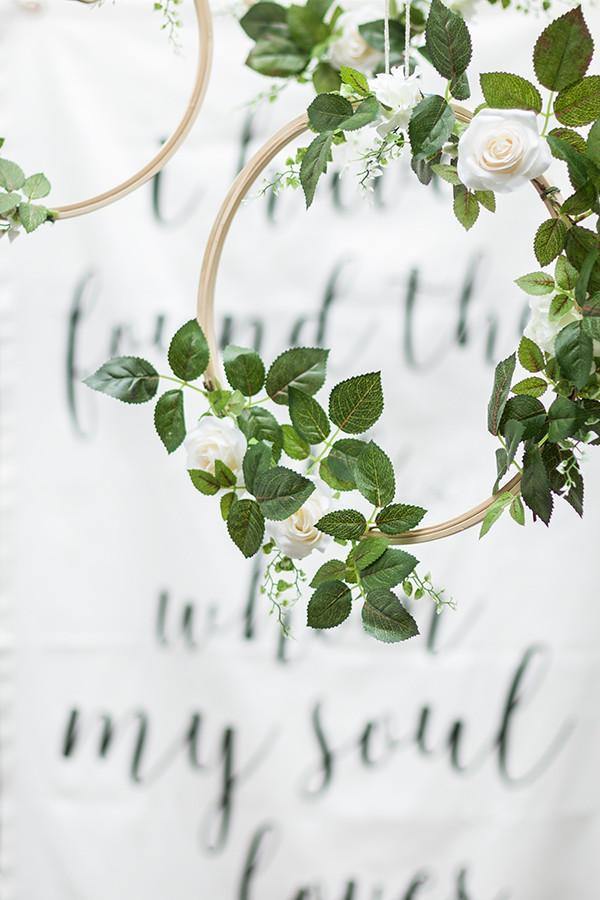 Greenery Wreaths with Roses (Set of 3) - 2 Colors - Ling's moment