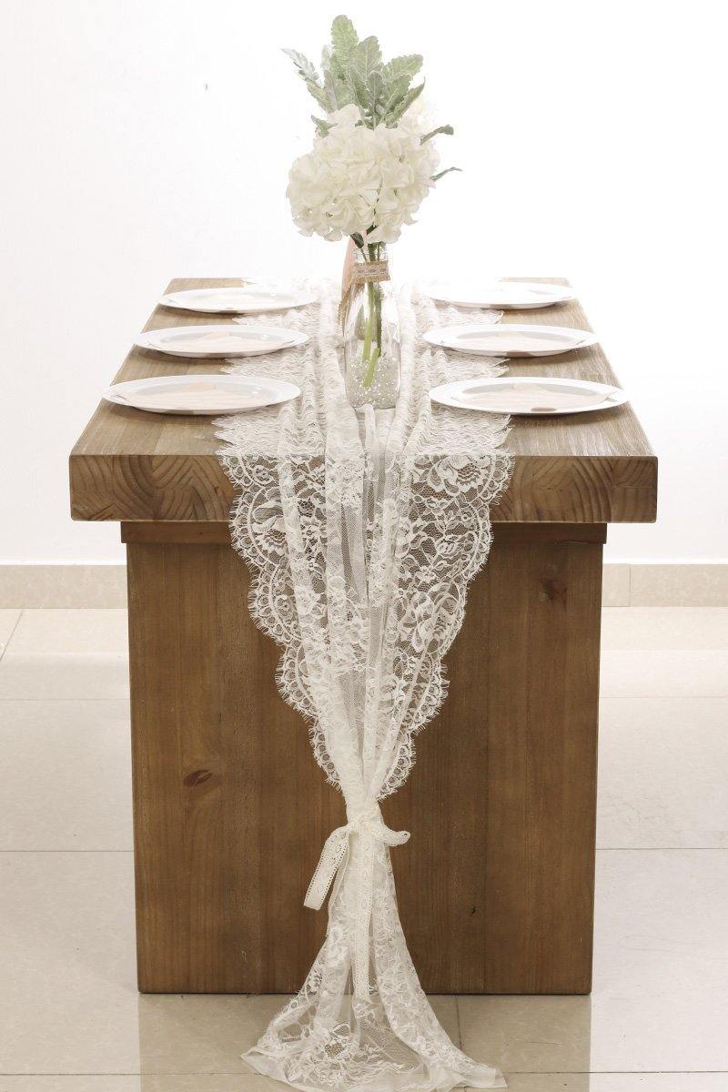 Eyelash Lace Table Runner 30"w x 10FT - lingsDev