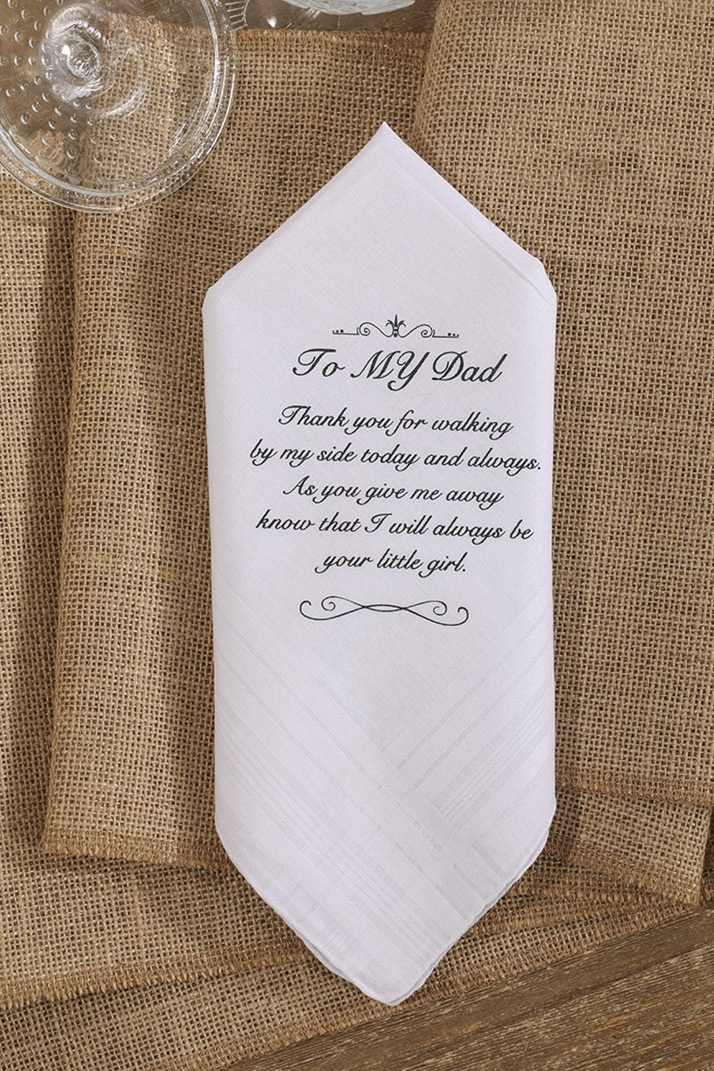 Wedding Handkerchief for Dad & Mom - Ling's moment