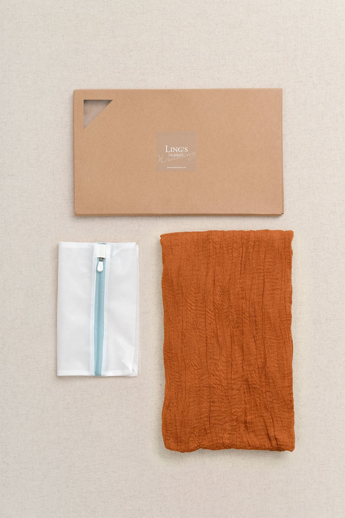 Rustic Gauze Cheesecloth Table Runner 30"w x 10FT - Burnt Orange - lingsDev