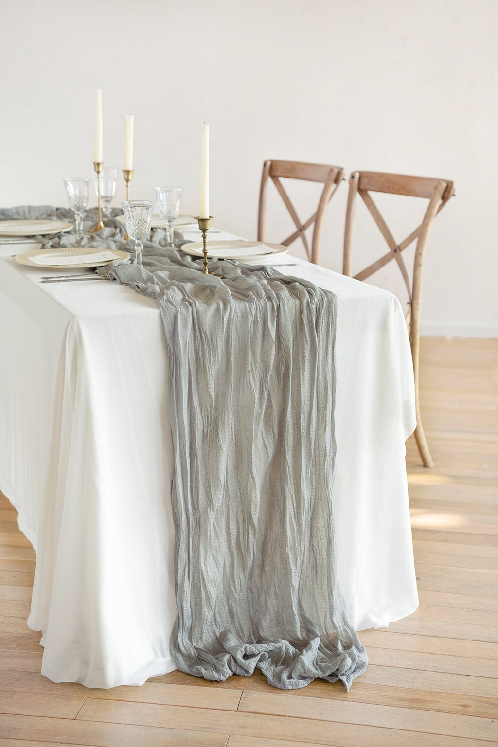 Rustic Gauze Cheesecloth Table Runner 30"w x 10FT - 7 colors - lingsDev