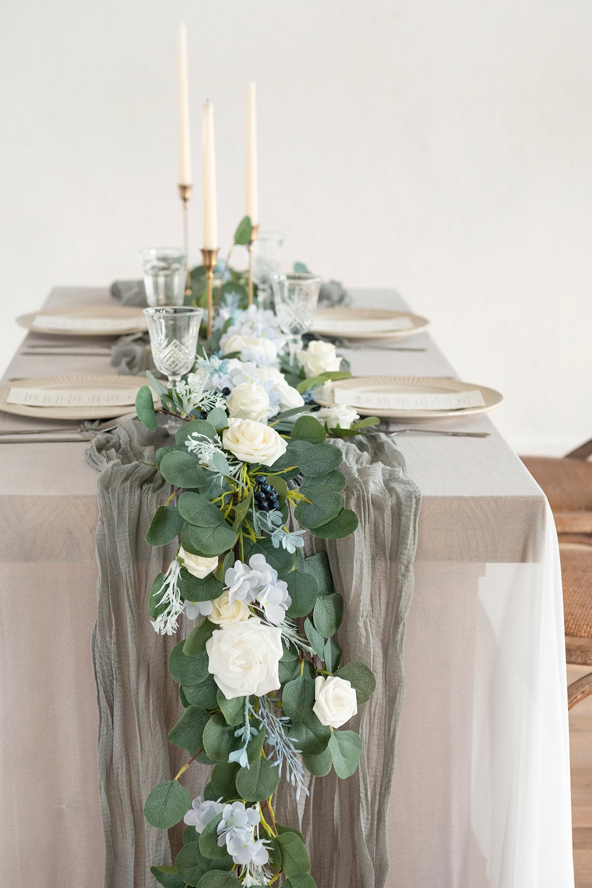 Rustic Gauze Cheesecloth Table Runner 30"w x 10FT - 7 colors - lingsDev