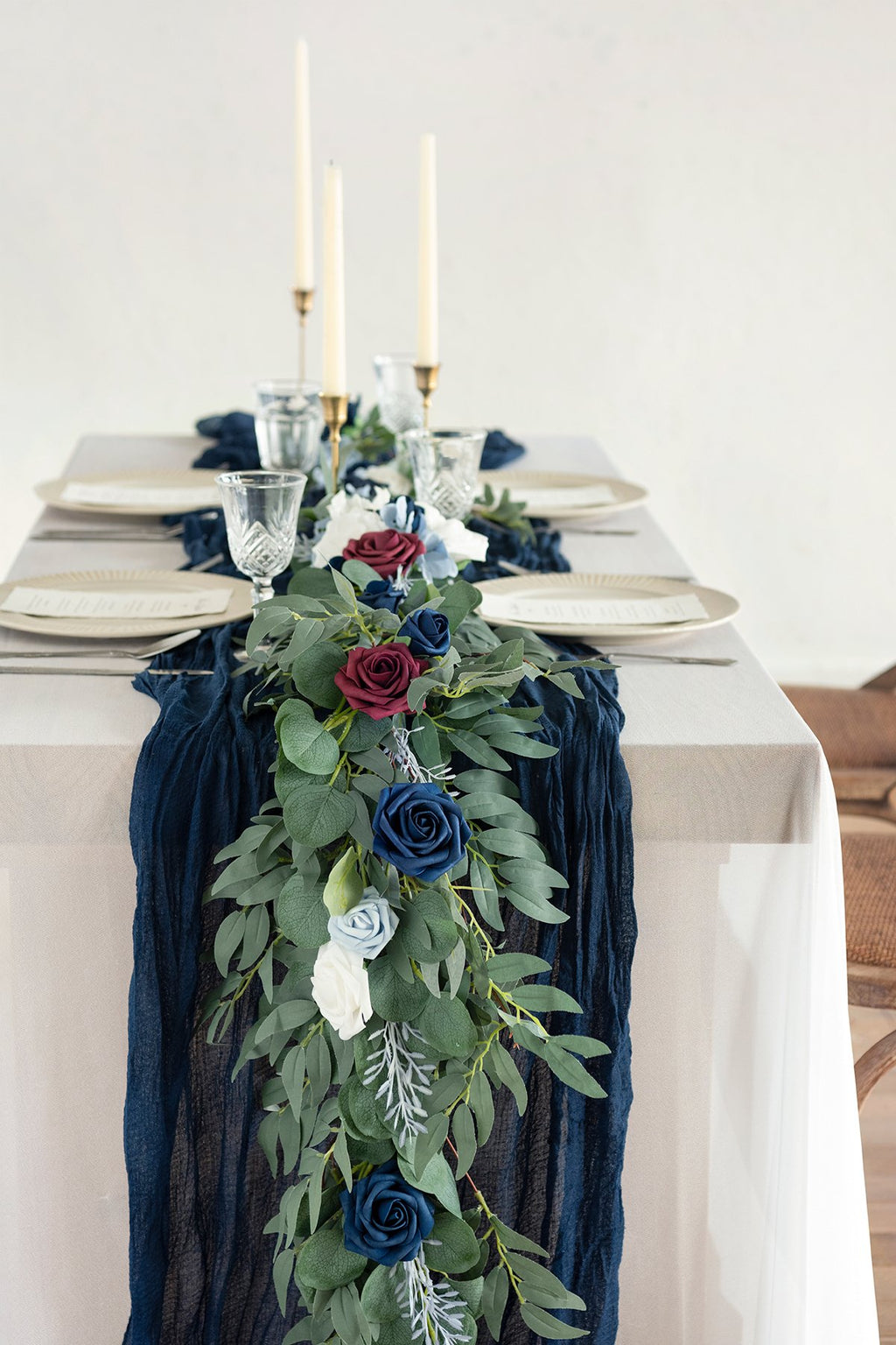 Rustic Gauze Cheesecloth Table Runner 30"w x 10FT - 7 colors - lingsDev