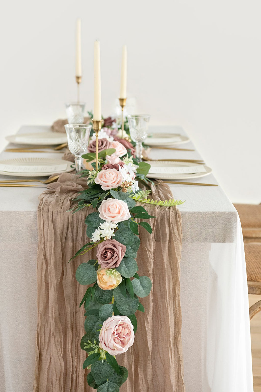 Rustic Gauze Cheesecloth Table Runner 30"w x 10FT - 7 colors - lingsDev