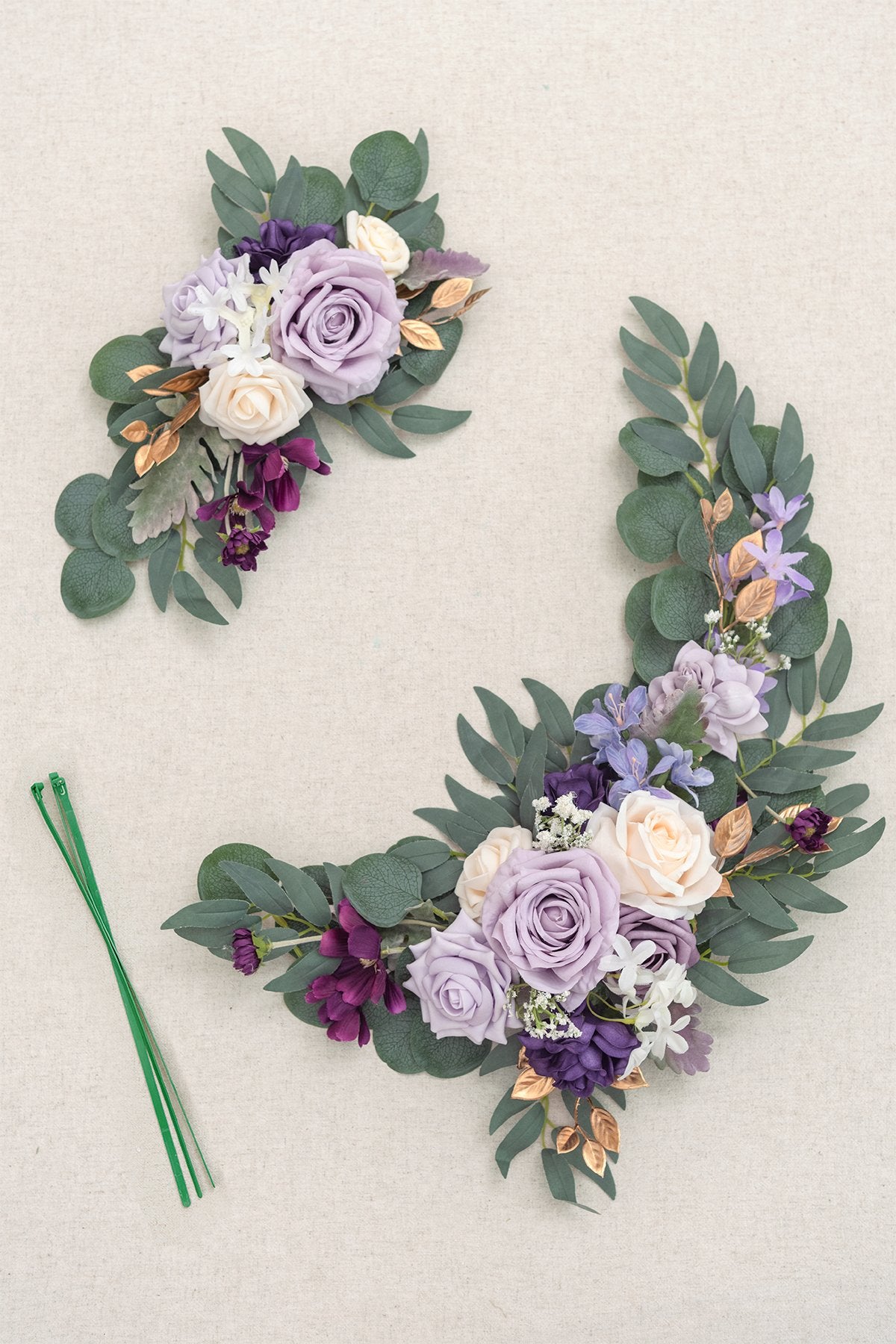 Flower Sign Décor (Set of 2) - Lavender & Cream - lingsDev