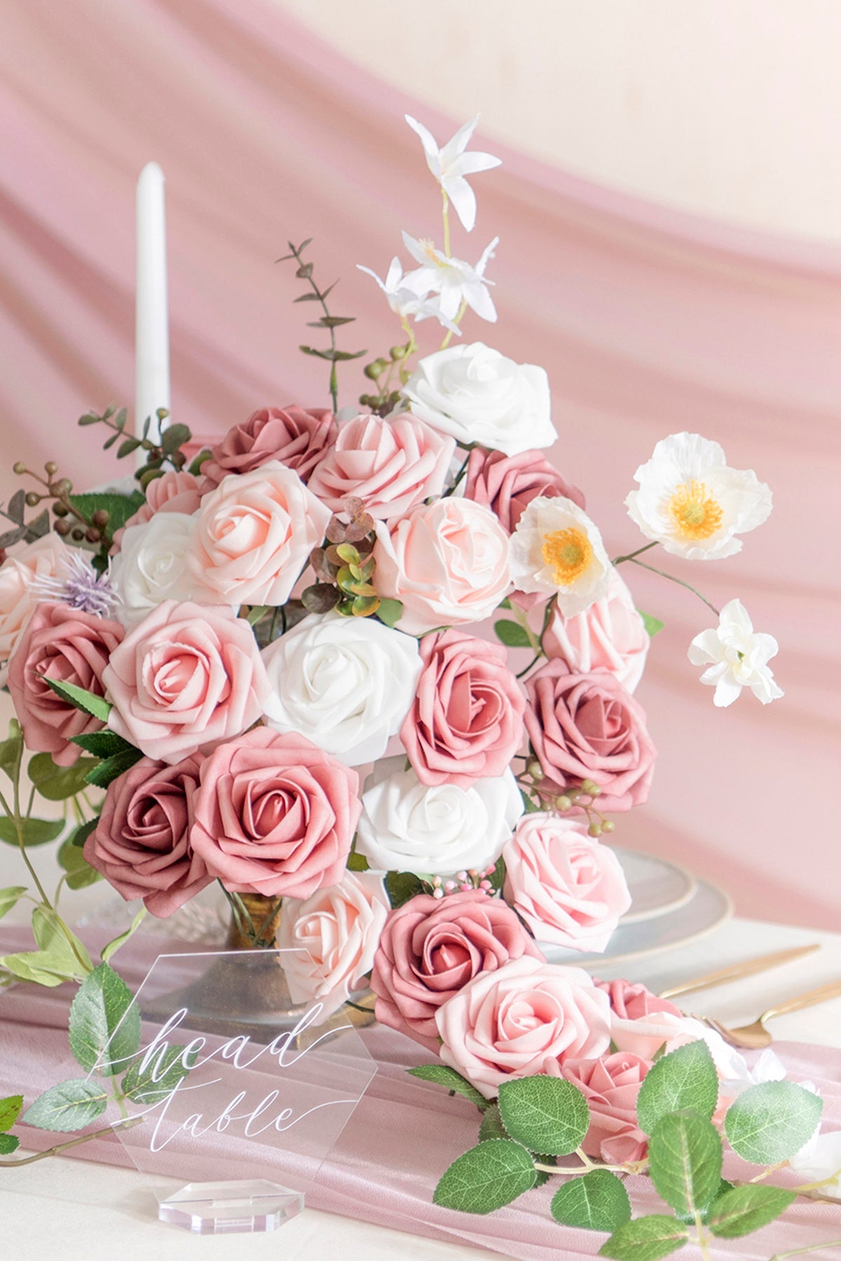 3" Foam Rose with Stem - 59 Colors F3
