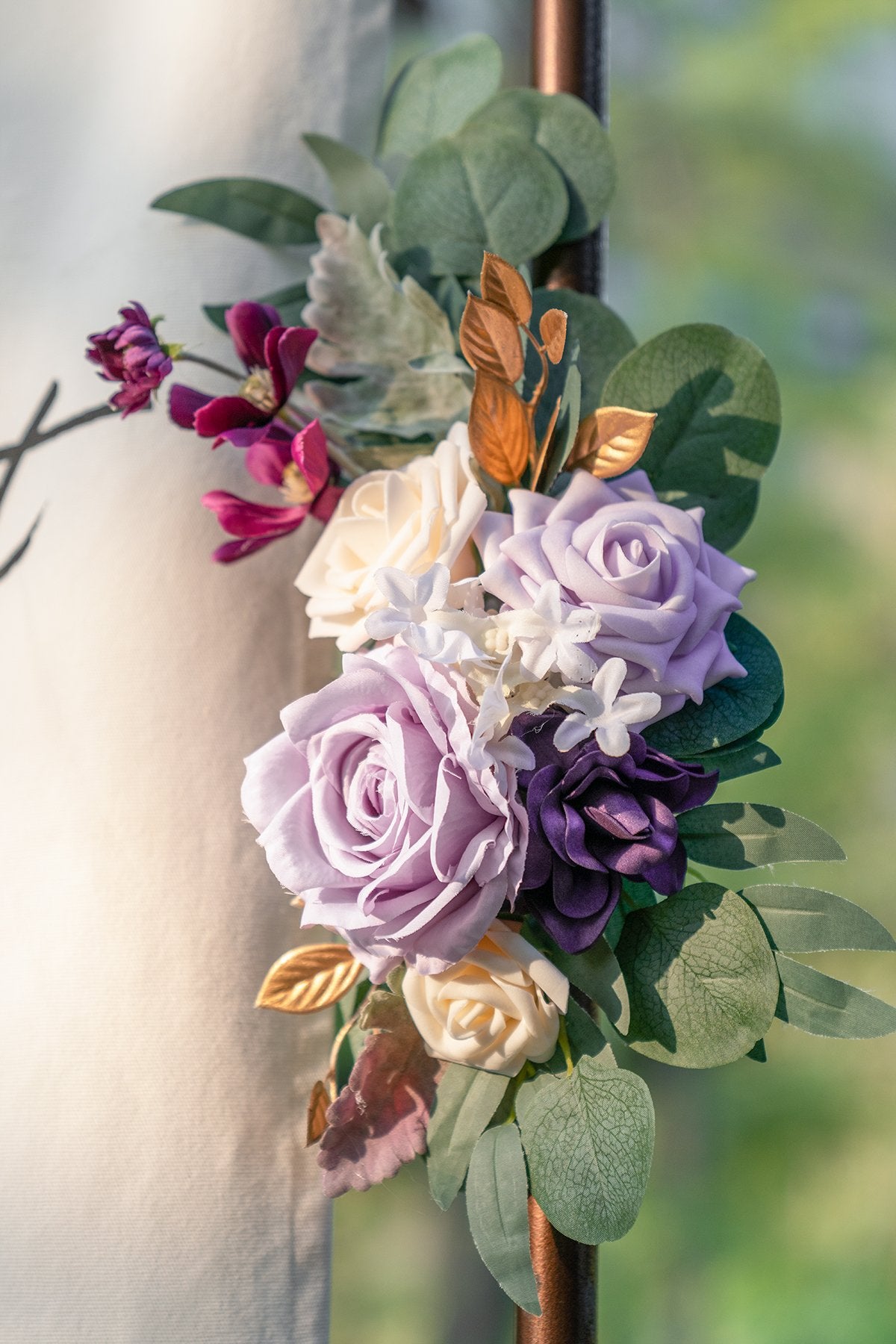 Flower Sign Décor (Set of 2) - Lavender & Cream - lingsDev