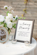 Wedding Sign for Remembrance Table - In Loving Memory - lingsDev