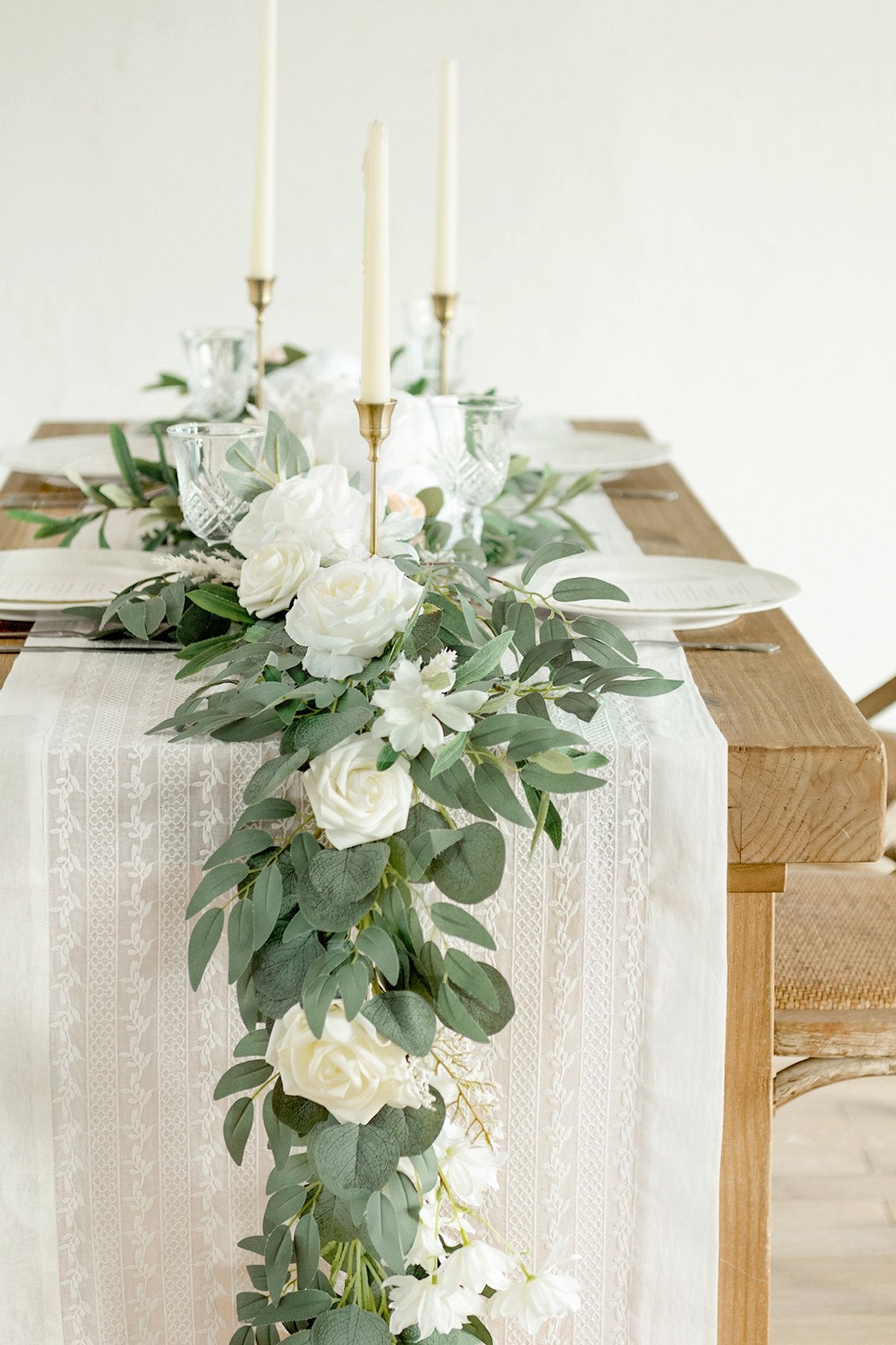 Embroidery Cotton Table Runner 19.5"w x 9FT - lingsDev