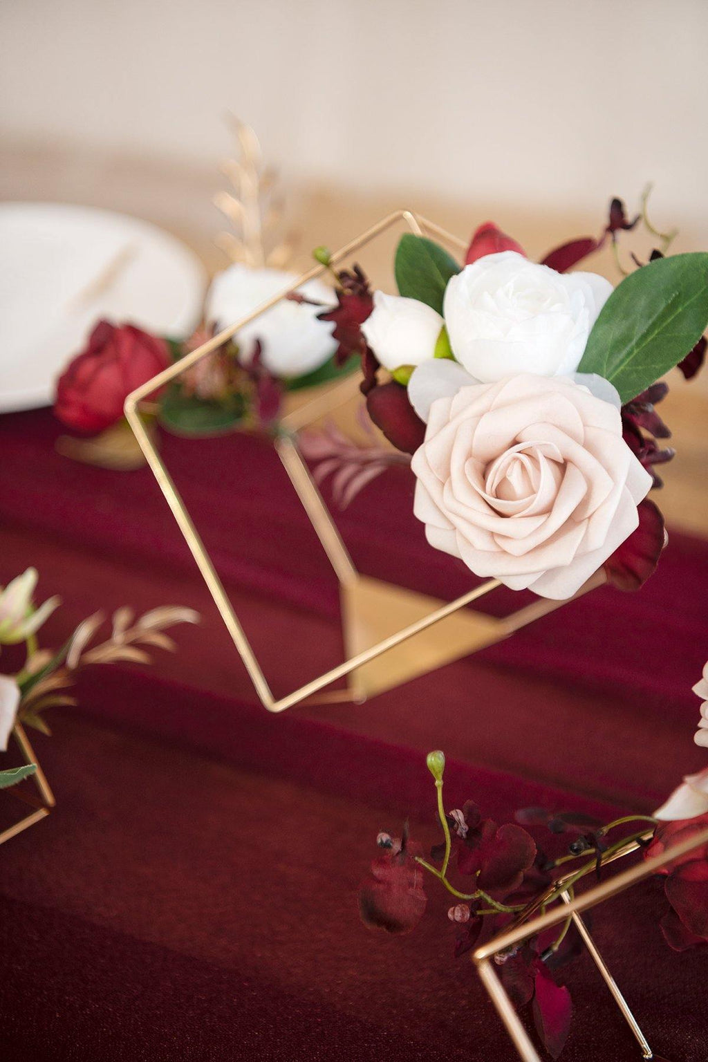Gold Himmeli Geometric Floral Centerpieces (Set of 3) - 4 Colors - lingsDev