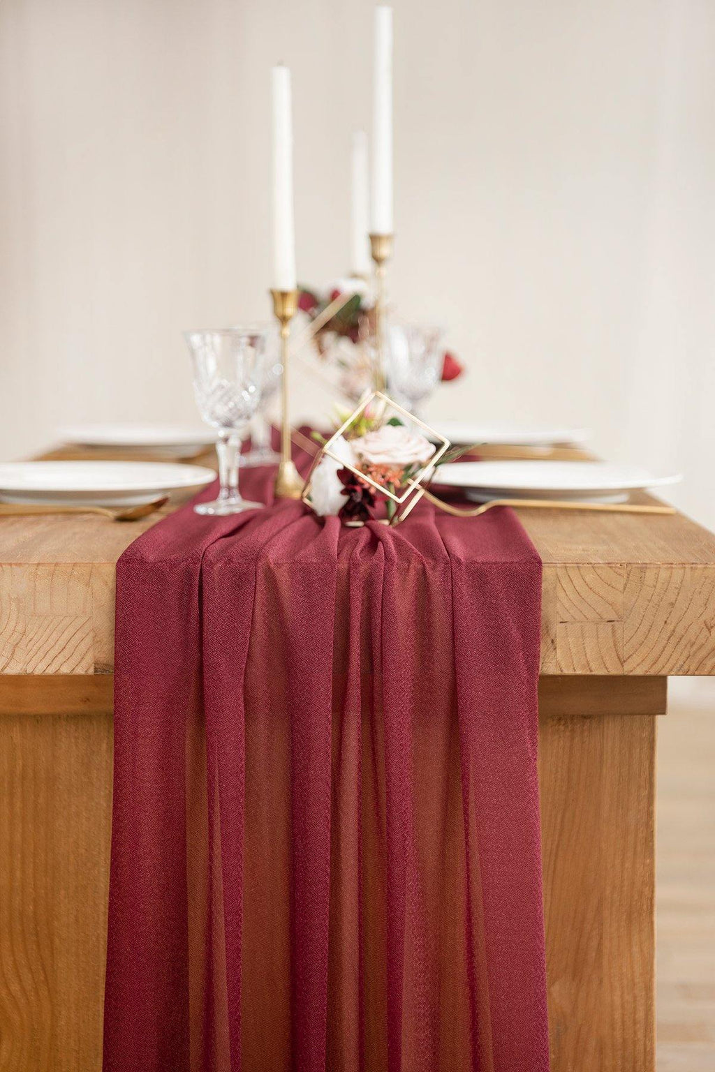 Romantic Sheer Table Runner 29"w x 10FT - 10 Colors - lingsDev