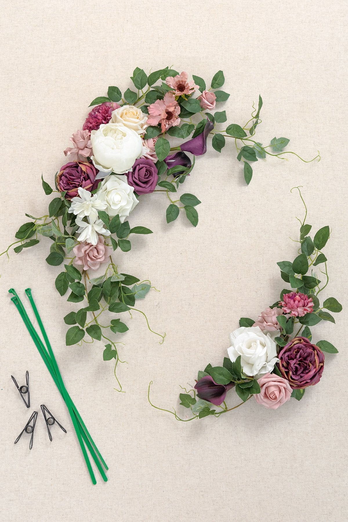 Flower Sign Décor (Set of 2) - Mauve & Plum - lingsDev