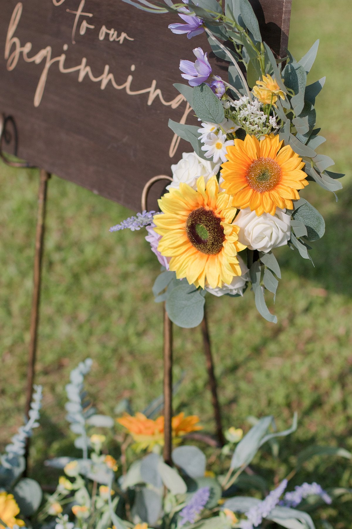Flower Sign Décor (Set of 2) - Sunflowers & Lavender - lingsDev
