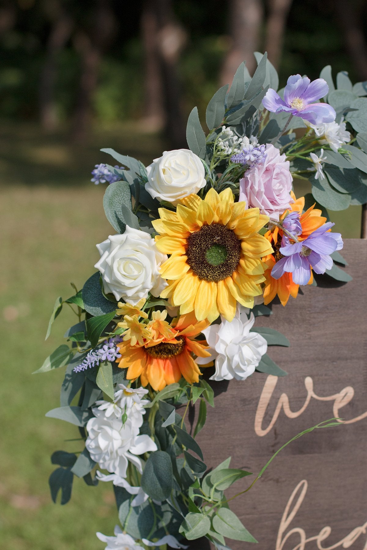Flower Sign Décor (Set of 2) - Sunflowers & Lavender - lingsDev