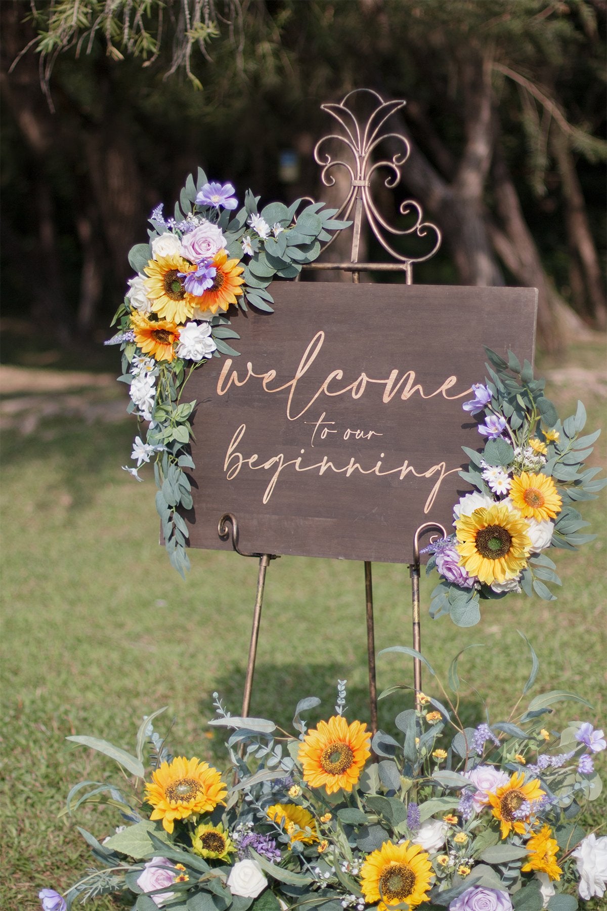Flower Sign Décor (Set of 2) - Sunflowers & Lavender - lingsDev