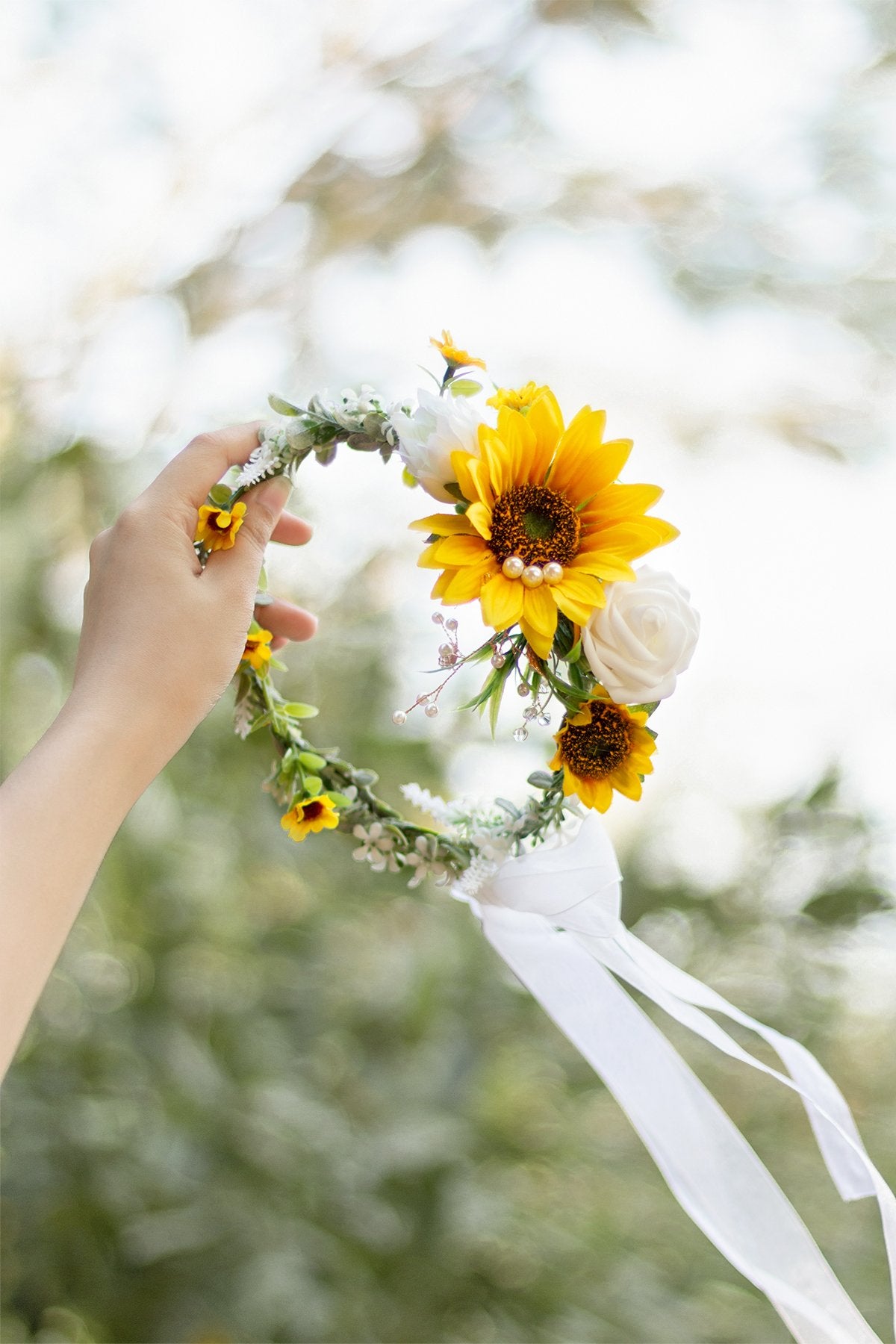 Flower Crown for Flower Girl - Sunflowers - lingsDev