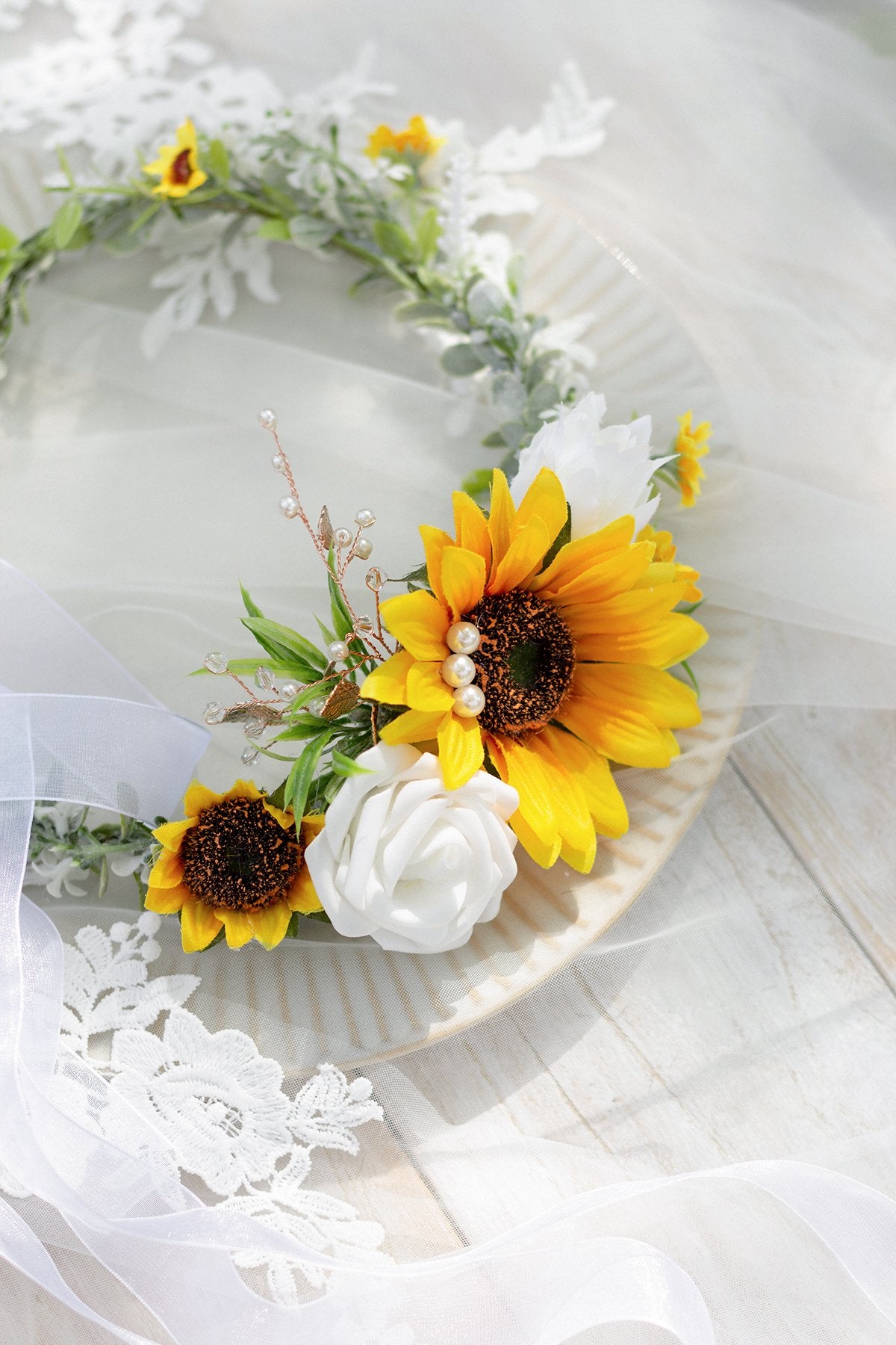 Flower Crown for Flower Girl - Sunflowers - lingsDev