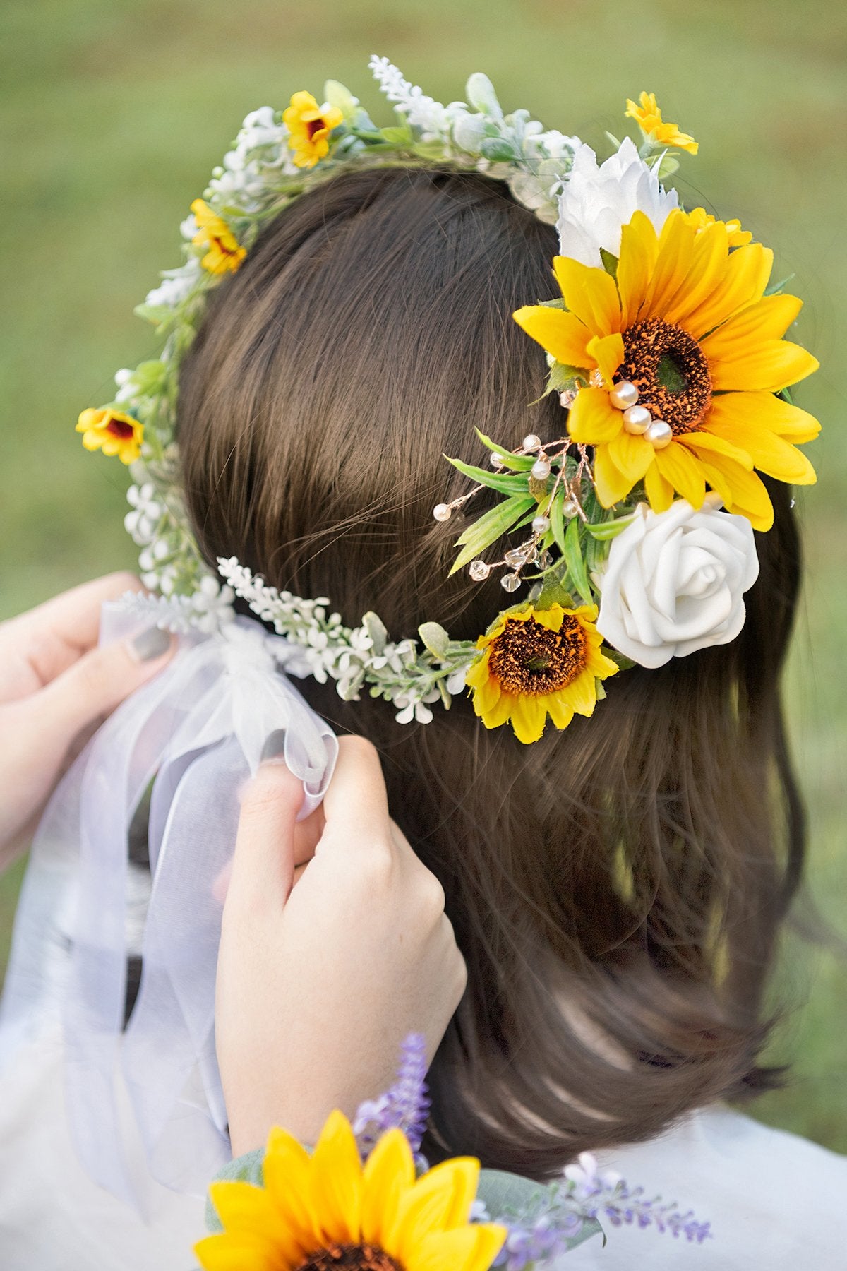 Flower Crown for Flower Girl - Sunflowers - lingsDev