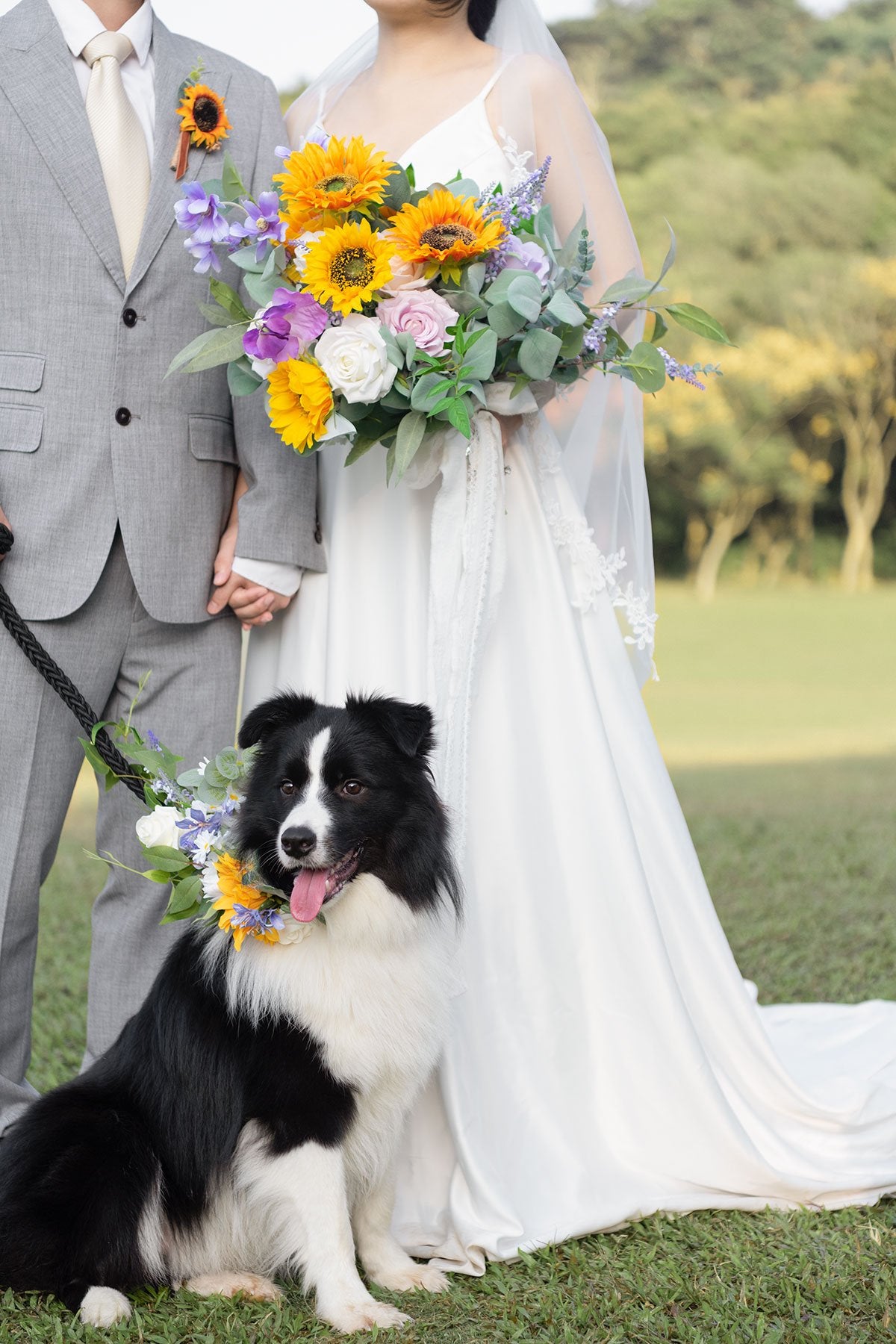 Dog Leash Set - Sunflowers & Lavender - lingsDev