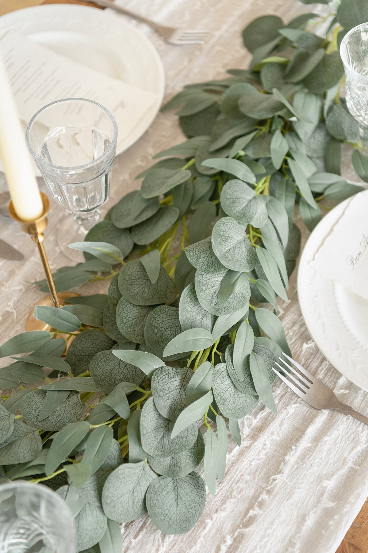 Sage Eucalyptus and Willow Leaf Greenery Garland 6.5FT - lingsDev