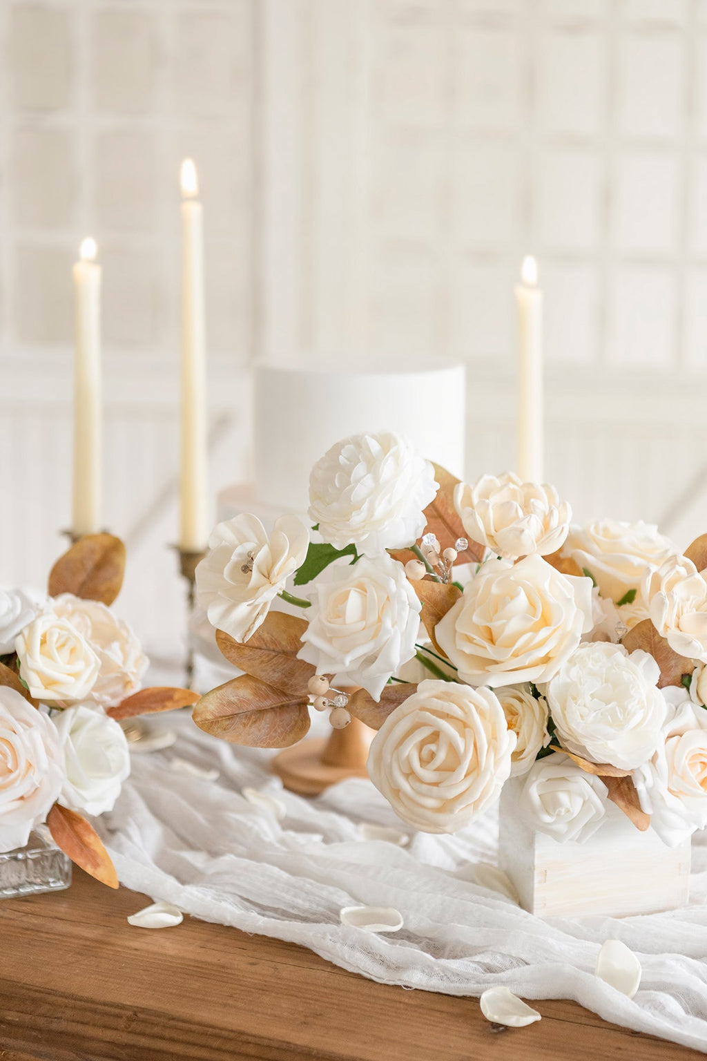 Natural White & Ivory Designer Flower Boxes